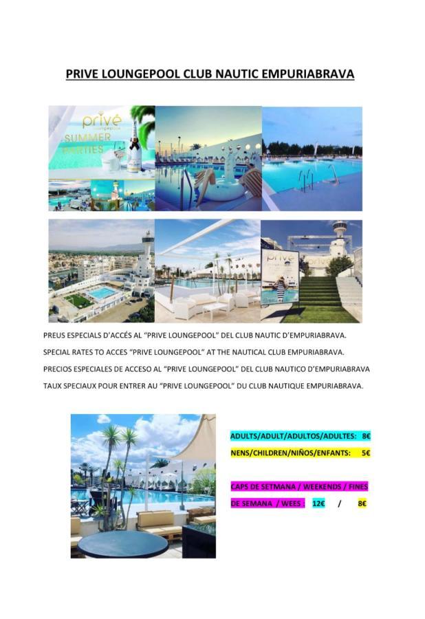 Empuria Beach D-Luxe Empuriabrava Bagian luar foto
